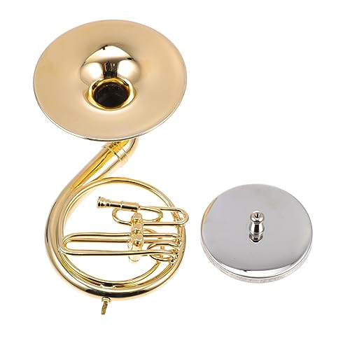 Homoyoyo Mini Sousaphon – 24 Karat Vergoldetes Kupfer Mit Ständer Für Puppenhausverzierungen Und Kreative Musikinstrumentenmodelle Im Büro Oder Zuhause von Homoyoyo