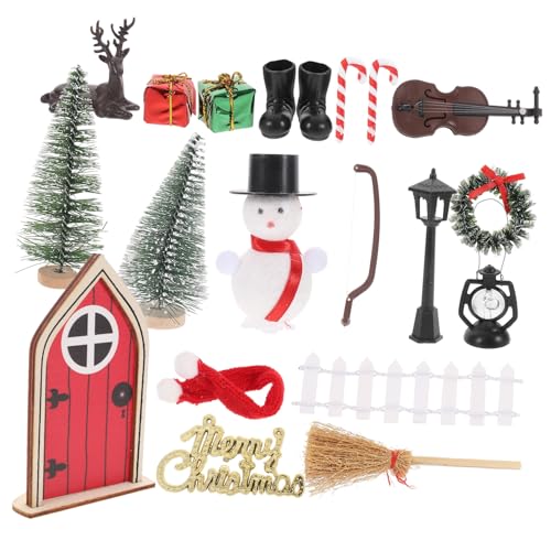 Homoyoyo Mini Weihnachts Dekoration Miniatur Fairy Tale Haus DIY Modell für Zimmerdeko Sicher und Langlebig als und Foto Requisite Einzigartiges Xmas Ornament von Homoyoyo