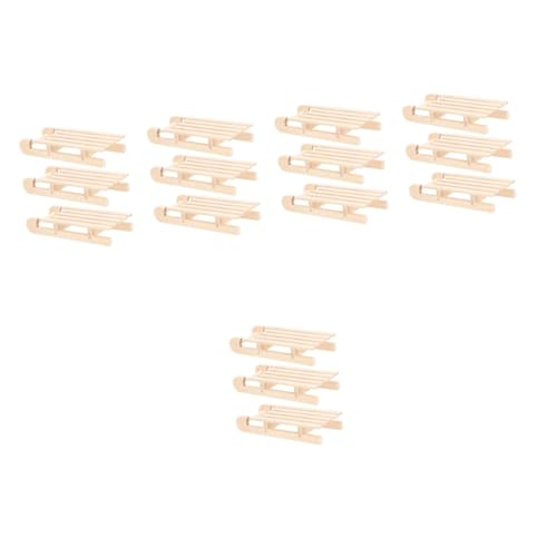 Homoyoyo Miniatur Holzschlitten Set - 3 Stück Rustikale Holzschlitten Für Weihnachten - Basteln Und Dekoration Ideal Für Hof Schule Und Festliche Ornamente Im Landhausstil von Homoyoyo