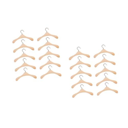 Homoyoyo Miniatur Puppen-Kleiderbügel Aus Holz – 10er Set – 10 cm Kleine Kleiderständer Für Puppenhaus Zubehör – Ideal Für Puppenmode Und Spielzeugaufbewahrung von Homoyoyo
