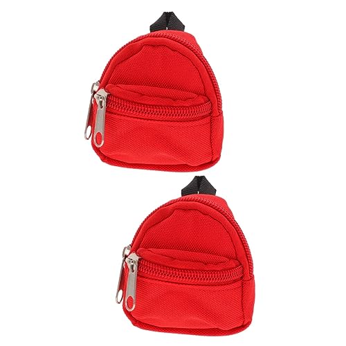 Homoyoyo Miniatur Puppen-Reißverschluss-Rucksack Niedliche Schultaschen Für Puppen Ideales Zubehör Und Fotografie Requisite in Leuchtendem Rot Schulbedarf Und Kreative von Homoyoyo