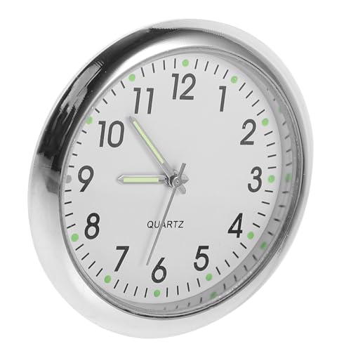 Homoyoyo Miniatur Wanduhr Silberrandig Weißes Drehbare Zeiger Puppenhaus Dekoration Realistisches Miniaturmöbel Zubehör Geeignet für Minihäuser und Szenenmodelle von Homoyoyo