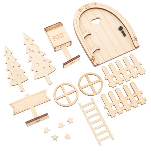 Homoyoyo Miniatur Weihnachtsdeko für Puppenhaus DIY Weihnachtszubehör Verarbeitung Stabile Miniatur Tür Fotorequisite und Festliche Mini Haus Dekoration von Homoyoyo