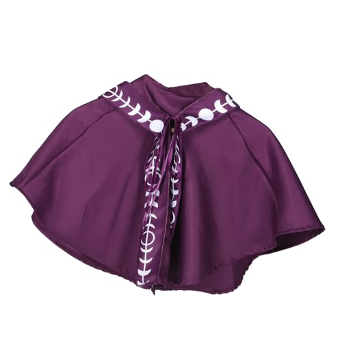 Homoyoyo Mittelalterlicher Halloween Kurzumhang mit Kapuze Damen Vintage Umhang Unisex Hood Cosplay Kostüm für Fasching Themenparty von Homoyoyo