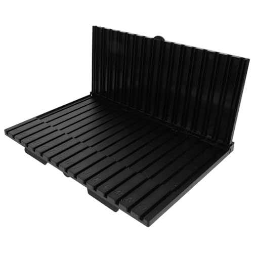 Homoyoyo Modellteil Aufbewahrungsregal Schwarz mit Buchstaben Robustes für kompatible Figuren Präzise Steckplätze für Einfache Entnahme Platzsparendes DIY Zubehör Langlebiges Modellteil von Homoyoyo