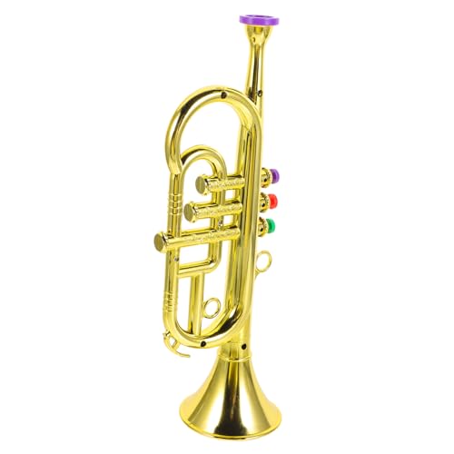 Homoyoyo Musikinstrument Trompete Imitation Goldenes Blasinstrument für Bühnenauftritte und Frühe Musikalische Bildung von Homoyoyo