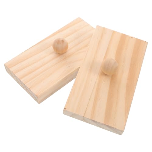 Homoyoyo Musikinstrumente aus Holz, 1 Paar Holz-sandblockinstrumente für Kinder, Schlagmusikspielzeug, Ideal für Rhythmustraining in Der Früherziehung Und für Unterhaltsame Spielzeiten von Homoyoyo