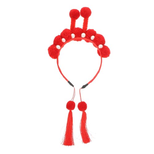 Homoyoyo Neujahrs Stirnband mit Quasten und Pompons Weiches Elastisches Haarband für Mädchen Chinesisches Hanfu Haaraccessoire Festlich Leichter Haarschmuck für Feiertage und Feiern Homoyoyo Neujahrs Stirnband mit Quasten und Pompons Weiches Elastisches Haarband für Mädchen Chinesisches Hanfu Haaraccessoire Festlich Leichter Haarschmuck für Feiertage und Feiern von Homoyoyo