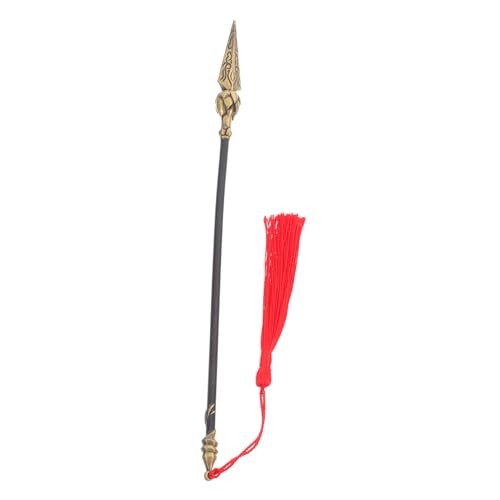 Homoyoyo Nezha Model Party Fire Tipped Lance Toy Cosplay -Accessoires Cosplay Fire Speed ​​Lance Toy Metallfeuerlanze Üben Fire Speed ​​Lance Toys Zinklegierung Black von Homoyoyo