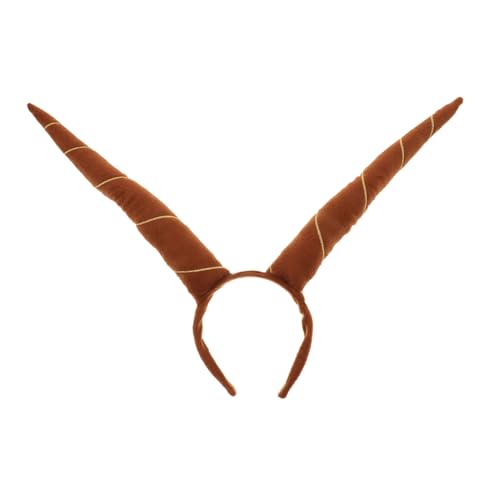 Homoyoyo Ox Horn Haarreif mit Gepolsterten Hörnern Weiches Baumwollstoff Design Vielseitig Einsetzbar für Halloween Kostümpartys Karneval und Festliche Events Auffälliges Cosplay Accessoire von Homoyoyo