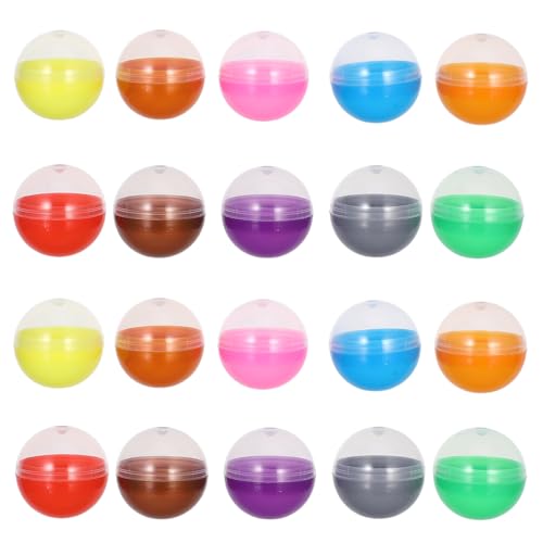 Homoyoyo Plastikkugeln zum Befüllen, 50pcs Lotteries Kugeln zum Befüllen 32mm Gachapon für Befüllbare Weihnachtskugeln Kaugummiautomat Kinderparty von Homoyoyo