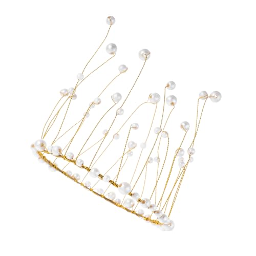 Homoyoyo Prinzessinnen Tortendekoration aus Perlen für Geburtstags und Hochzeitsfeiern Handgefertigte Goldene Krone Eleganter Cake Topper für Besondere Anlässe Homoyoyo Prinzessinnen Tortendekoration aus Perlen für Geburtstags und Hochzeitsfeiern Handgefertigte Goldene Krone Eleganter Cake Topper für Besondere Anlässe von Homoyoyo