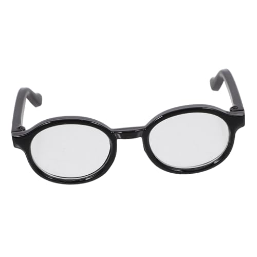 Homoyoyo Puppenbrille für Baumwollpuppen Schwarzer Rahmen mit Transparenten Gläsern als Zubehör für Puppenkleidung und DIY Puppenhaus Modisches Kostüm Accessoire für Puppen von Homoyoyo