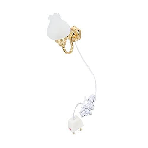 Homoyoyo Puppenhaus Dekoratives Modelllicht für DIY Mini Haus Realistische Mini Wandlampe Warmweiß von Homoyoyo
