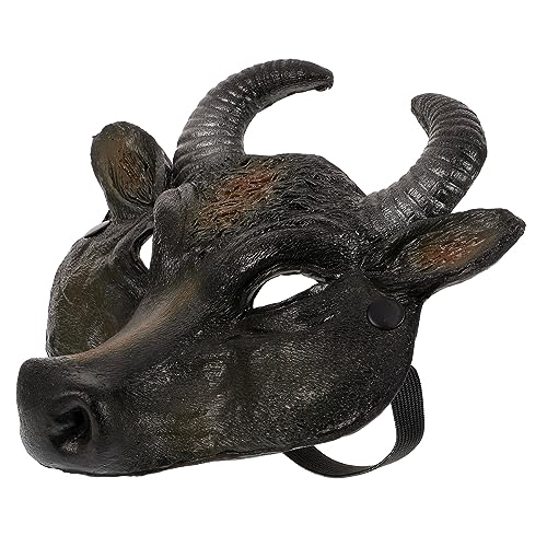 Homoyoyo Realistische Bull Maske Strapazierfähigem PU Elastisches Band für Erwachsene und Gruselige Tiermaske für Halloween Karneval Cosplay und Partydekoration von Homoyoyo