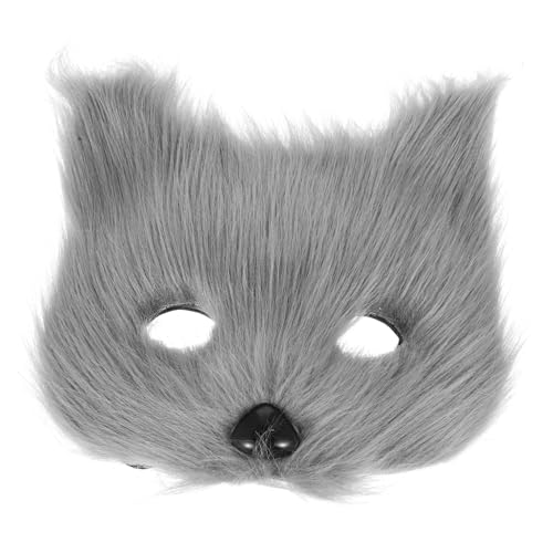 Homoyoyo Realistische Fox Cosplay Tier Halbgesichtsmaske für Halloween Maskenball Party Weiches Material Einzigartiges Design Bequem für Langes Tragen Vielseitig Kombinierbar von Homoyoyo