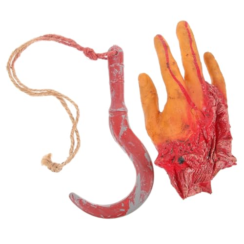 Homoyoyo Realistische Halloween Deko Gebrochene Hand Deko Teiliges Abgetrennte Hand Requisit für Gruselige Partydekoration für Haunted House Fenster Tisch Baum Geschenkidee von Homoyoyo