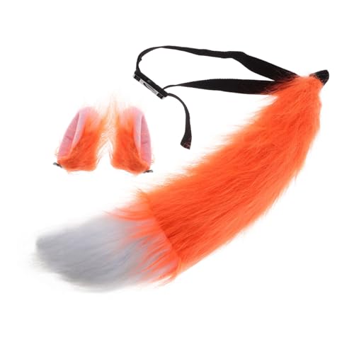 Homoyoyo Realistisches Fuchsohren und Kunstfellschwanz Set für Verstellbar Weiches Material Authentisches Tierkostüm für Halloween und Cosplay Orange Großer Homoyoyo Realistisches Fuchsohren und Kunstfellschwanz Set für Verstellbar Weiches Material Authentisches Tierkostüm für Halloween und Cosplay Orange Großer von Homoyoyo