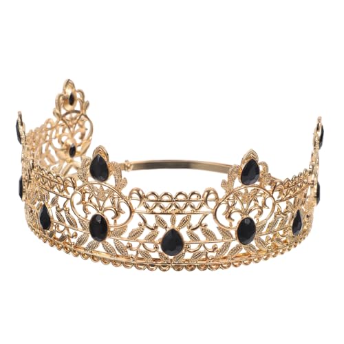 Homoyoyo Retro Männer Headdress Goldene Schwarze Barockkrone für Cosplay Hochzeiten Partys Theateraufführungen für Männer Besondere Anlässe von Homoyoyo