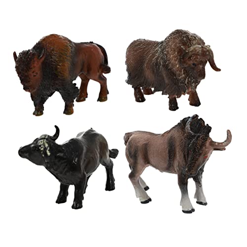 Homoyoyo Rinder Set – 4 Stücke Kühe Und Bulle - Realistische Kunststoff Figuren Für - Perfekte Dekoration Und Pädagogische Requisiten Für Sammler Und Tierliebhaber von Homoyoyo
