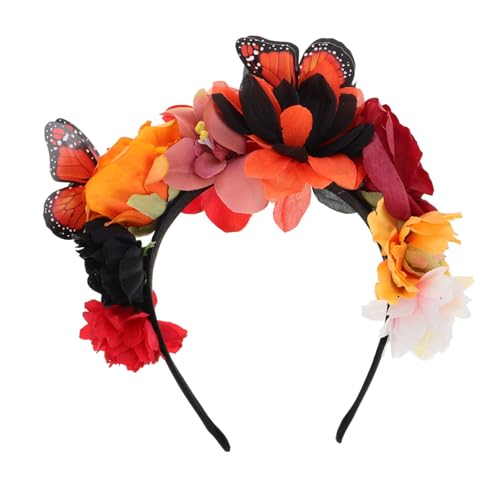 Homoyoyo Romantisches Schmetterlings Haarband mit Lebensechten Blumen Komfortabler Kopfschmuck für Karneval Ball und Brautstyling Eleganter Damen Accessoire Homoyoyo Romantisches Schmetterlings Haarband mit Lebensechten Blumen Komfortabler Kopfschmuck für Karneval Ball und Brautstyling Eleganter Damen Accessoire von Homoyoyo