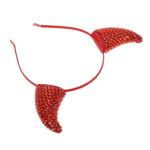 Homoyoyo Rote Glitzer Dämonen Haarspange mit Cowhorn Design für Halloween Party Cosplay und Kostüme für Geburtstagsfeiern und Karneval Homoyoyo Rote Glitzer Dämonen Haarspange mit Cowhorn Design für Halloween Party Cosplay und Kostüme für Geburtstagsfeiern und Karneval von Homoyoyo