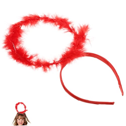 Homoyoyo Rotes Schutzgeist Stirnband Kopfschmuck Cosplay Haarreif Performance Requisite für Karneval Fasching Party Halloween und Erwachsene Homoyoyo Rotes Schutzgeist Stirnband Kopfschmuck Cosplay Haarreif Performance Requisite für Karneval Fasching Party Halloween und Erwachsene von Homoyoyo