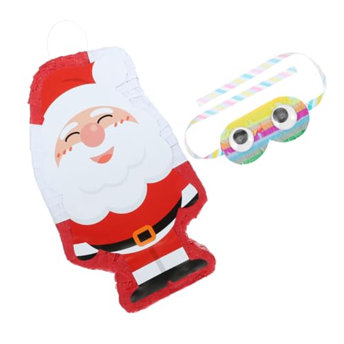 Homoyoyo Santa Claus Pinata mit Augenmaske Teiliges Weihnachts Partydekor Fotofreundliches Zubehör für Familienfeiern Firmenfeste Lebendige Weihnachtsdekoration von Homoyoyo