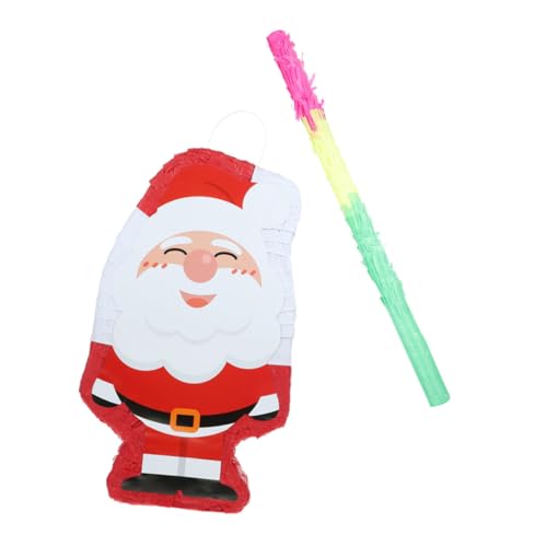 Homoyoyo Santa Clause Pinata Schläger Leichte Weihnachtsdekoration für Familienfeiern Partyaccessoire zum Befüllen mit Süßigkeiten und Festtagsdeko von Homoyoyo