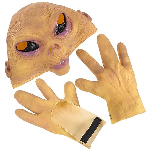 Homoyoyo Scary Halloween Erwachsene Realistische Kopfmaske mit Handschuhen für Cosplay Party Kostüm Zubehör Gruseliges Geistergesicht für Halloween Feier Homoyoyo Scary Halloween Erwachsene Realistische Kopfmaske mit Handschuhen für Cosplay Party Kostüm Zubehör Gruseliges Geistergesicht für Halloween Feier von Homoyoyo