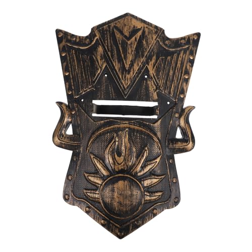 Homoyoyo Schild Leichtes Halloween Requisiten Ritterspielzeug Ritter Halloween Cosplay -Requisiten Schildspielzeug Kinderschild Plastik Golden von Homoyoyo