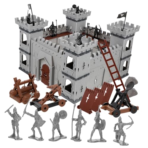 Homoyoyo Schlosssoldat Set – Mittelalterliche Ritterburg Mit Authentischen Soldatenfiguren - Ideales Burgspielzeug Für Jungen - Fördert Kreatives Spiel Und Fantasie Hochwertiges von Homoyoyo