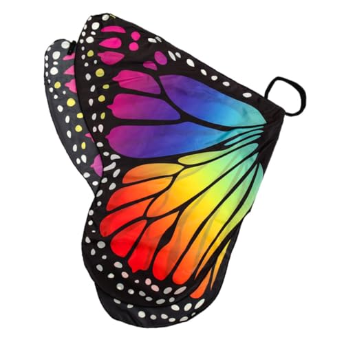 Homoyoyo Schmetterlings- -schal Rock Schmetterlinge Flügel Marienkäfer Halloween Schmetterlingsbrauch Für Mädchen Festival-schmetterlings-umhang Kostüm-requisite Polyester Colorful von Homoyoyo