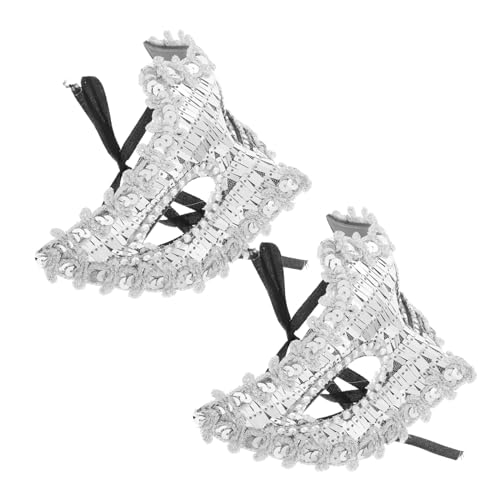Homoyoyo Silberne Maskerademaske Für Damen Glitzernde Halbmaske Für Karneval Halloween Fasching Und Kostümpartys Vintage Design Für Erwachsene Für Bälle Und Besondere Homoyoyo Silberne Maskerademaske Für Damen Glitzernde Halbmaske Für Karneval Halloween Fasching Und Kostümpartys Vintage Design Für Erwachsene Für Bälle Und Besondere von Homoyoyo