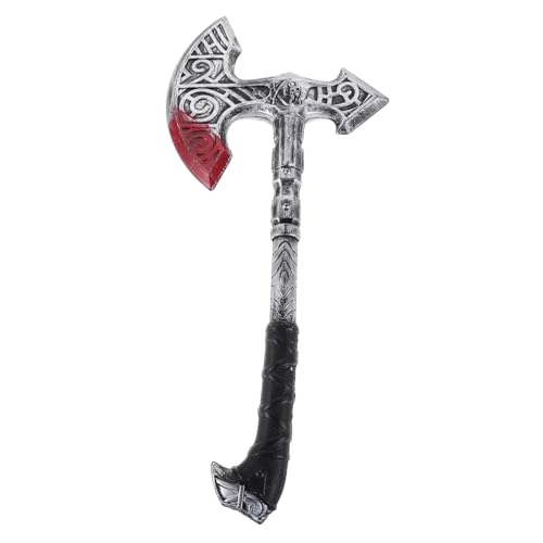 Homoyoyo Simulierte Waffenprops dekorative Axtstütze -Requisiten geschmeidige Axtstütze Cosplay-Party-Requisiten Zubehör Plastik Silver von Homoyoyo