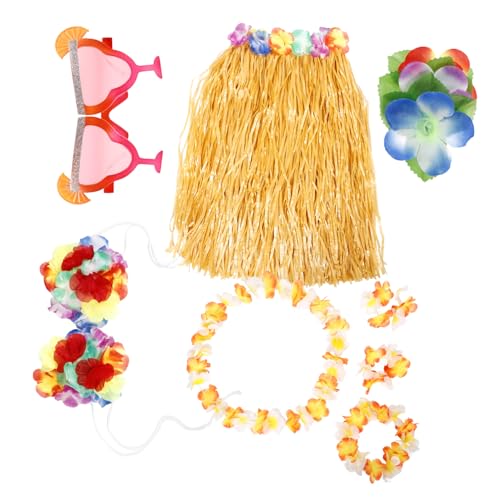 Homoyoyo Sommerliches Hawaii Partyset Für Teiliges Mit Blumenkranz Und Haarspange Für Tropische Motto Partys Und Strandveranstaltungen Grasrock Homoyoyo Sommerliches Hawaii Partyset Für Teiliges Mit Blumenkranz Und Haarspange Für Tropische Motto Partys Und Strandveranstaltungen Grasrock von Homoyoyo