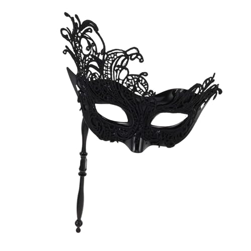 Homoyoyo Spitzen Maskerade Maske mit Stab Handgehaltene Kostüm Maske für Damen Fixierte Form Vielseitig für Karneval Maskenball Fasching und Partyveranstaltungen Homoyoyo Spitzen Maskerade Maske mit Stab Handgehaltene Kostüm Maske für Damen Fixierte Form Vielseitig für Karneval Maskenball Fasching und Partyveranstaltungen von Homoyoyo
