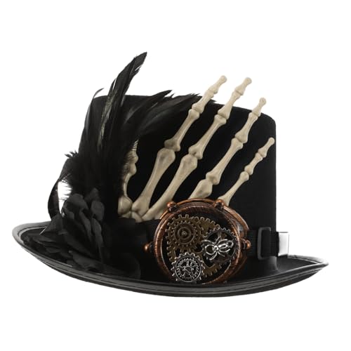 Homoyoyo Steampunk Gothic Hut Damen mit Langlebiges Komfortables Kostüm Accessoire für Halloween Theater Karneval und Steampunk Partys Stilvoller Gothic mit Detailreicher Verarbeitung Homoyoyo Steampunk Gothic Hut Damen mit Langlebiges Komfortables Kostüm Accessoire für Halloween Theater Karneval und Steampunk Partys Stilvoller Gothic mit Detailreicher Verarbeitung von Homoyoyo