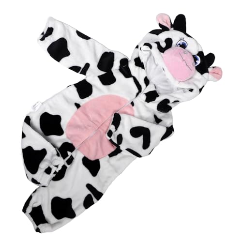 Homoyoyo Strampler Performance-cosplay-kostüm Kuhkostüm Kindertagskostüm Für Kuh-outfit Cosplay-kostüm Für Halloween Halloween-kuh-kostüm Cosplay -kostüm Flanell von Homoyoyo