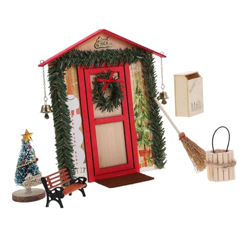 Homoyoyo Teiliges Miniatur Puppenhaus Tür Rote Weihnachts Deko für DIY Puppenhäuser Detailreiche Miniatur Accessoires Festliche Atmosphäre Geeignet für Sammler Homoyoyo Teiliges Miniatur Puppenhaus Tür Rote Weihnachts Deko für DIY Puppenhäuser Detailreiche Miniatur Accessoires Festliche Atmosphäre Geeignet für Sammler von Homoyoyo