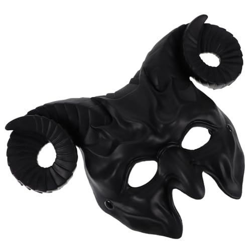 Homoyoyo Teufel Maske Für Halloween – Gruselige Dämonenmaske Mit Hörnern Für Cosplay Und Maskerade – Halbgesichts-Maske Für Erwachsene in Schwarz – Ideales Kostümzubehör Für Homoyoyo Teufel Maske Für Halloween – Gruselige Dämonenmaske Mit Hörnern Für Cosplay Und Maskerade – Halbgesichts-Maske Für Erwachsene in Schwarz – Ideales Kostümzubehör Für von Homoyoyo