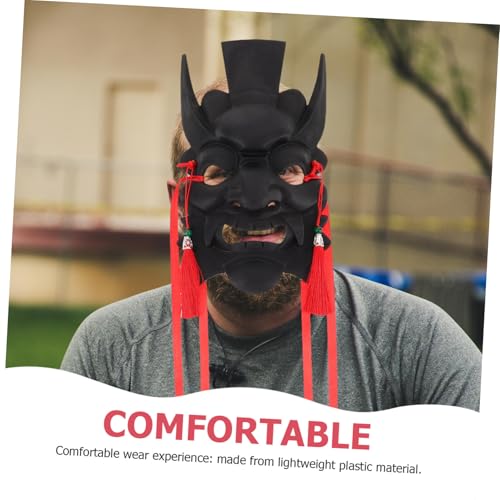 Homoyoyo Traditionelle Chinesische Maske aus Kunststoff Handgefertigt Schwarze DIY Bemalung Vollgesichts Masquerade Maske für Kostümfeste Theater und Kulturelle Veranstaltungen von Homoyoyo