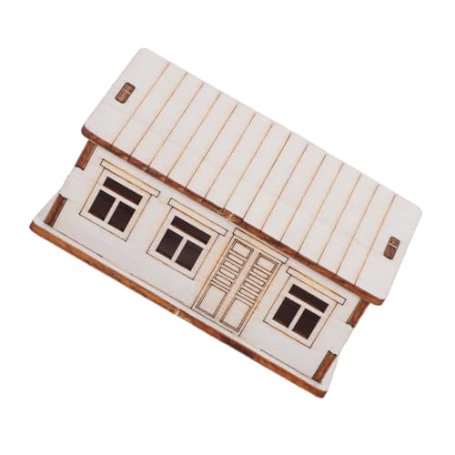 Homoyoyo Unvollendete Holz Log Cabin zum Bemalen Kleines DIY Holzhaus Modell für Erwachsene Vielseitige Weihnachtsdekoration Rustikaler Stil Präzise Handwerkskunst Geschenkidee für von Homoyoyo