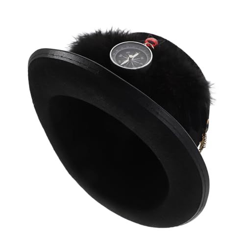 Homoyoyo Vintage Goth Hut mit Plume und Flügel für Halloween Karneval und Cosplay Events Hochwertiges Accessoire für Unvergessliche Feiern von Homoyoyo