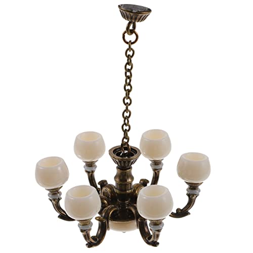 Homoyoyo Vintage Kronleuchter Modell Realistische Miniaturbeleuchtung DIY Zubehör für Puppenstuben Einzigartiges Wohnaccessoire Dekorative Tischlampe Homoyoyo Vintage Kronleuchter Modell Realistische Miniaturbeleuchtung DIY Zubehör für Puppenstuben Einzigartiges Wohnaccessoire Dekorative Tischlampe von Homoyoyo