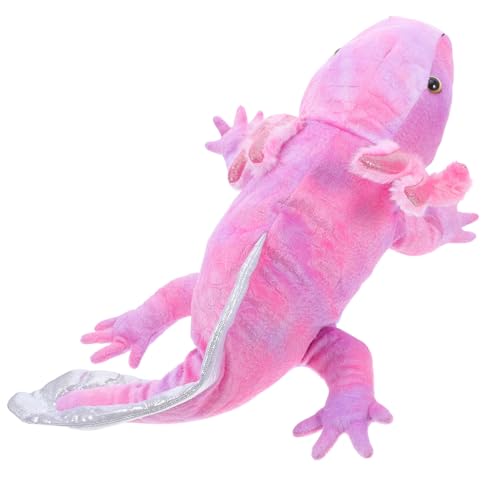 Homoyoyo Weiche Axolotl Handpuppe mit Beweglichem Mund Kuscheliges Plüschtier für Jahre Fördert Kreatives Rollenspiel für Geschichten und Familienzeit von Homoyoyo