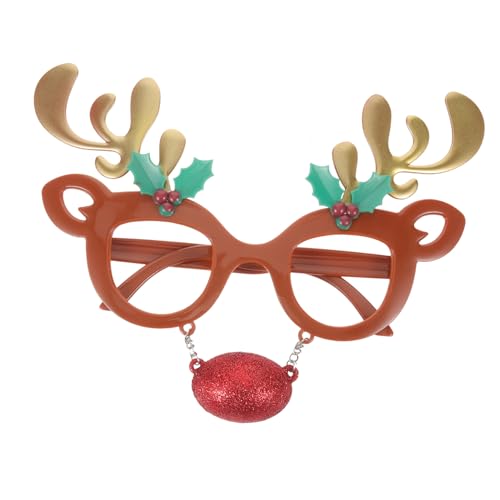 Homoyoyo Weihnachtliche Partybrille mit Kreativem Geweih Design Leichte Dekobrille für Erwachsene und Festliche Foto Requisite für Weihnachtsfeiern und Urlaubsspaß von Homoyoyo