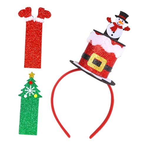 Homoyoyo Weihnachtlicher Haarreif mit Austauschbaren Mini Top Strukturierter Kopfschmuck für Erwachsene und Festliches Neujahrs Accessoire für Party und Familienfeier von Homoyoyo