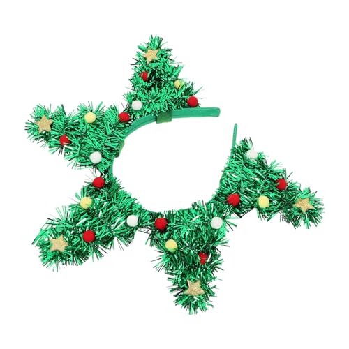 Homoyoyo Weihnachtliches Haarband Weihnachtsbaum Design Party Kopfschmuck Bunte Xmas Stirnband für Festliche Dekoration und Besondere Fotomomente Damen von Homoyoyo
