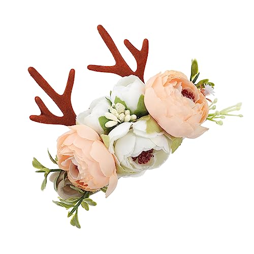 Homoyoyo Weihnachtliches Haarband mit Elastischem Nylon Realistische Rentiergeweihe und Blumen Festliches Xmas Stirnband für Mädchen Karneval Party Kopfschmuck Passend Homoyoyo Weihnachtliches Haarband mit Elastischem Nylon Realistische Rentiergeweihe und Blumen Festliches Xmas Stirnband für Mädchen Karneval Party Kopfschmuck Passend von Homoyoyo